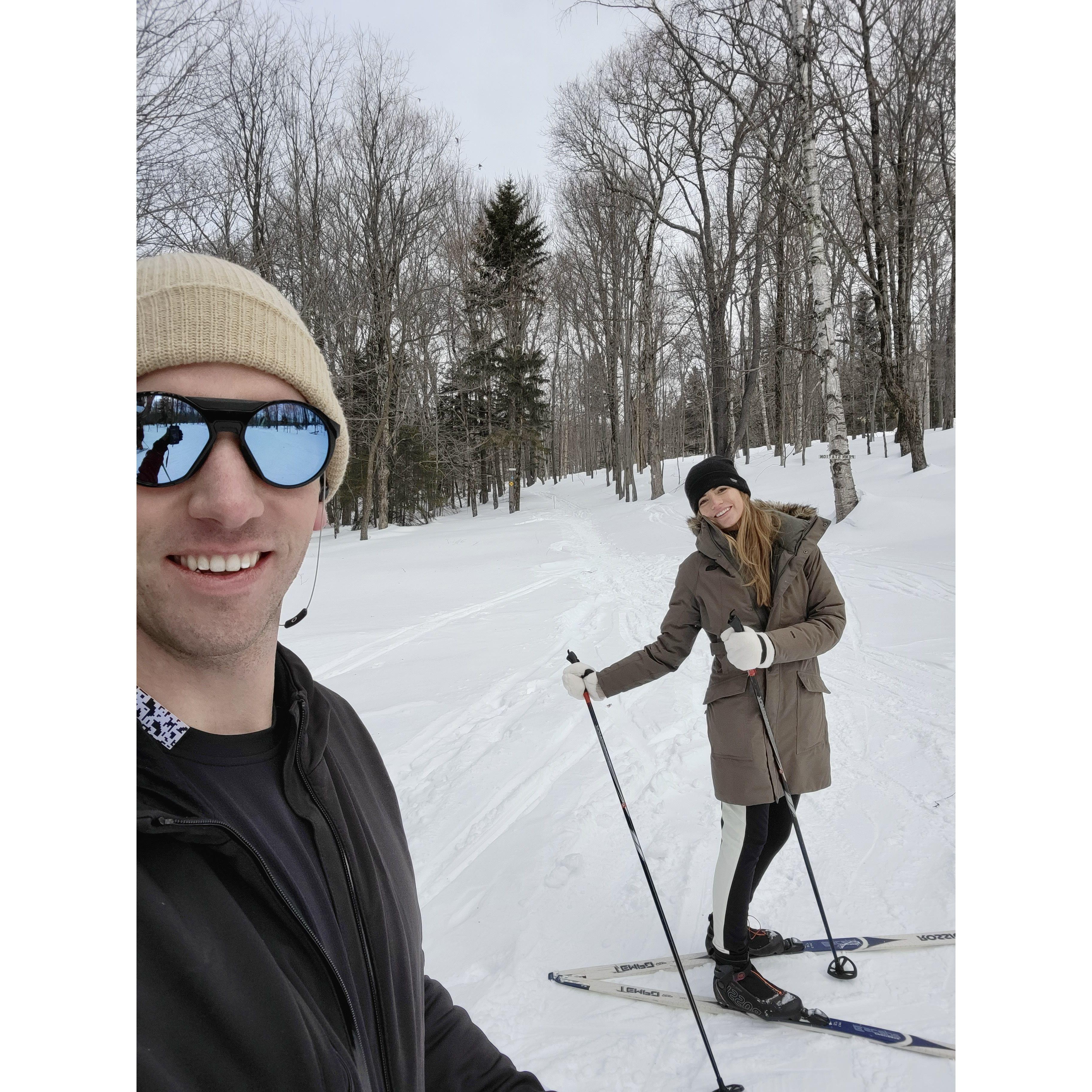 Cross country  skiing in VT