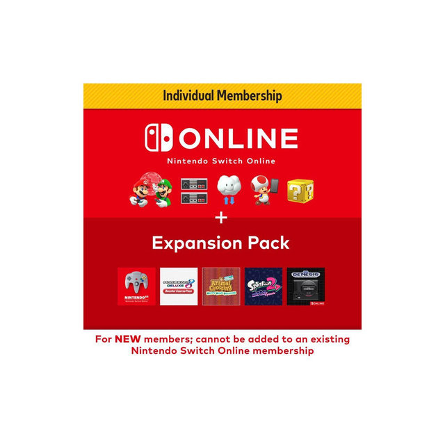 Nintendo Switch Online 12-Month Individual Membership Expansion Pack