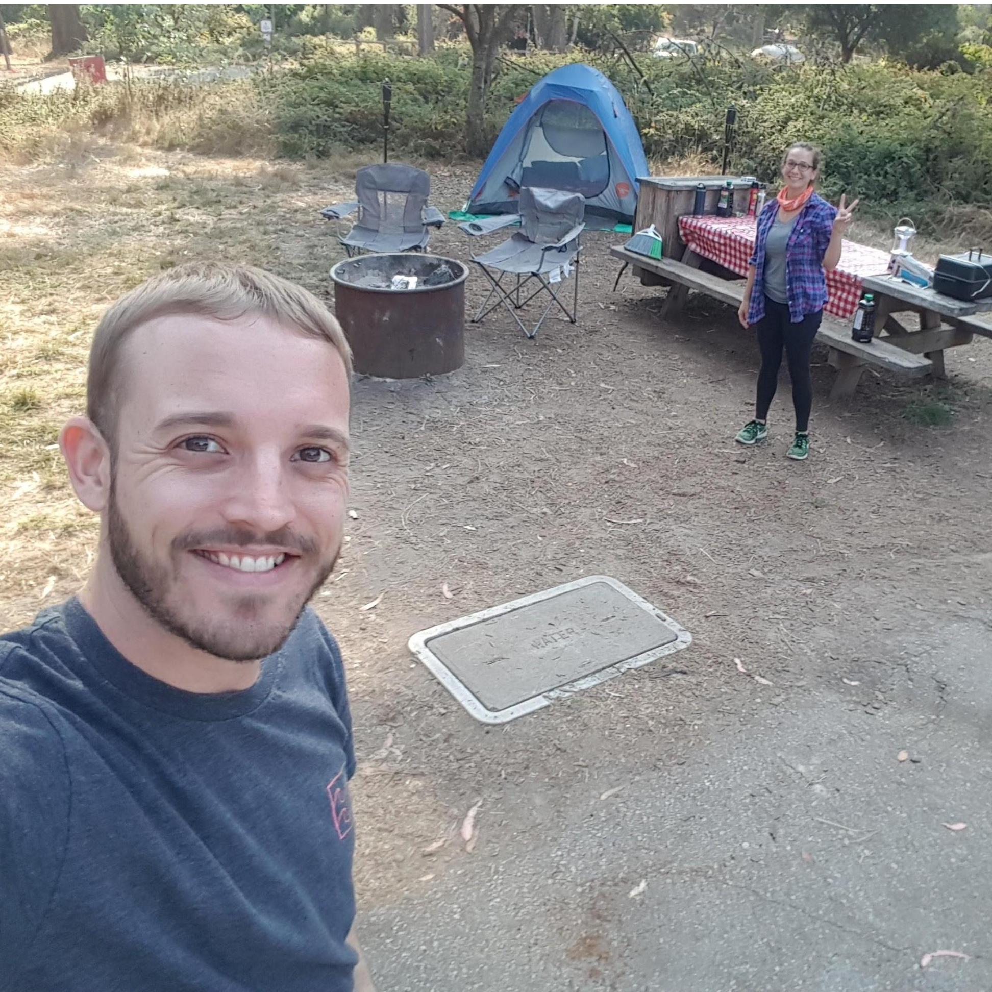 Camping at New Brighton Beach, September 7, 2017