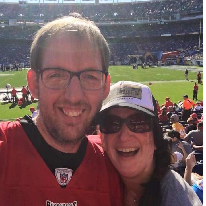 Casey's favorite sports team is the Tampa Bay Bucs. No, he's never lived in Florida.