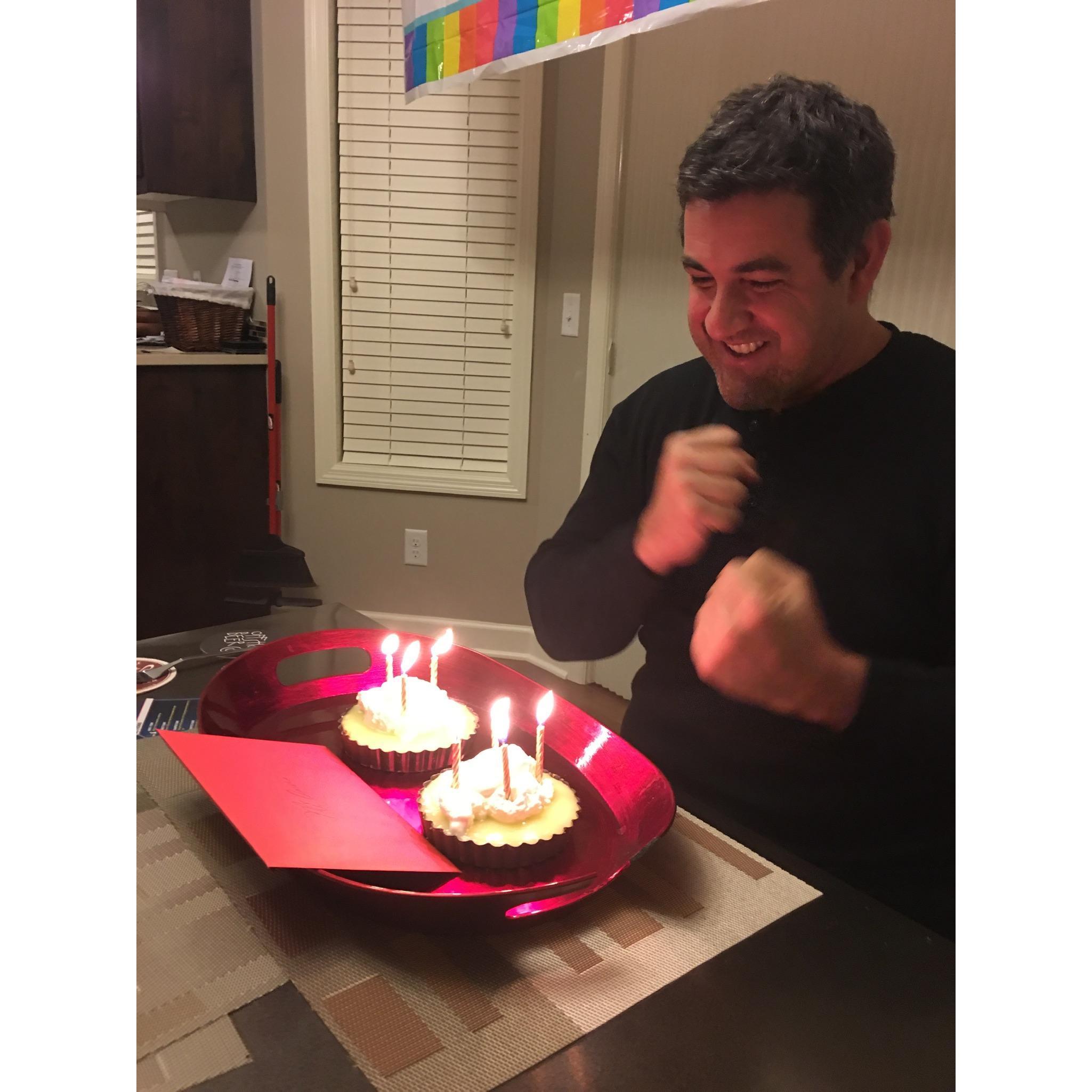 Jimmy’s 43rd birthday! I made key lime pie (his favorite). It actually came out good! I love this pic.