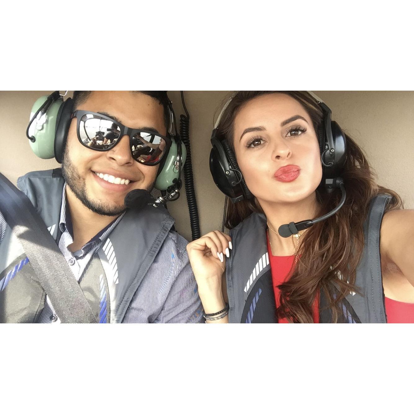 Helicopter ride tour of NYC, 2017.