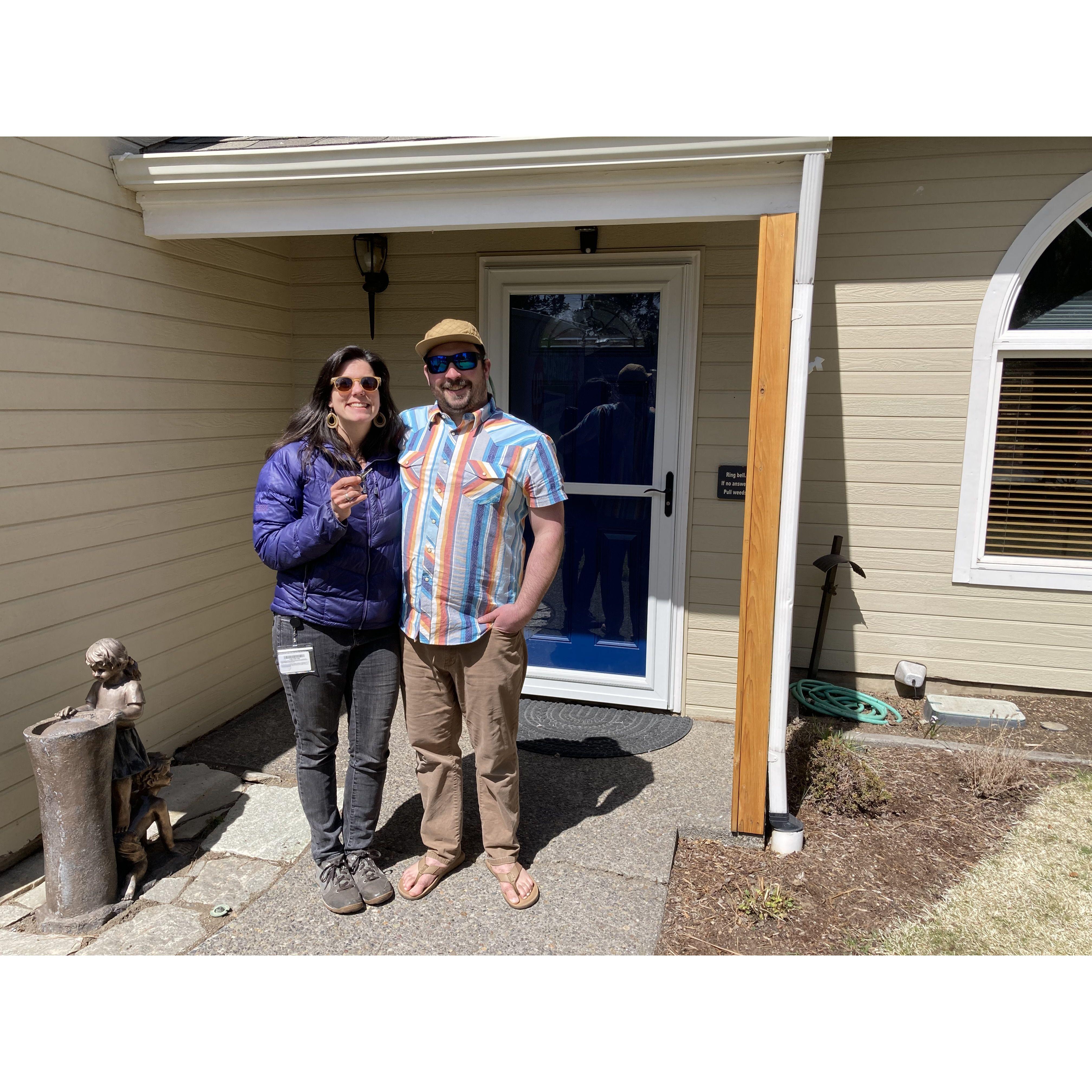 Getting the keys to our new house!