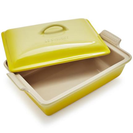 Stoneware Casserole with Lid, 4 qt.