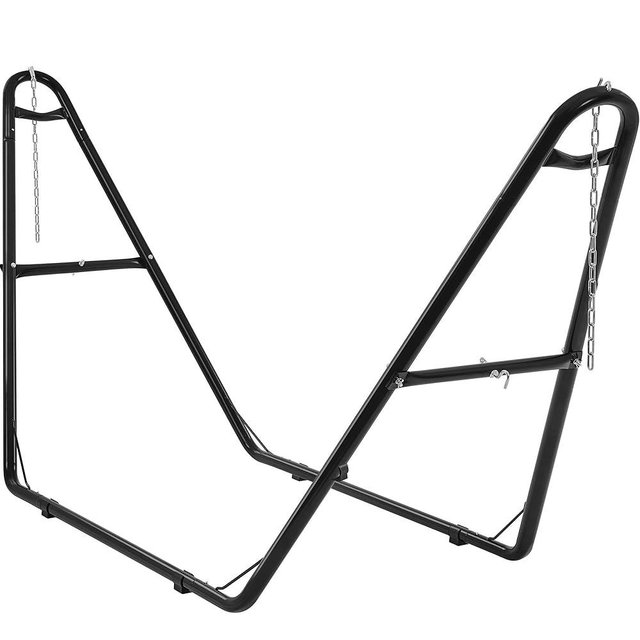 Yaheetech Universal Hammock Stand, Heavy-Duty Double-Pipe Steel Hammock Stand for 9-14.5 Ft Hammocks, 475 Lb Capacity and Capable of Holding 2-3 People