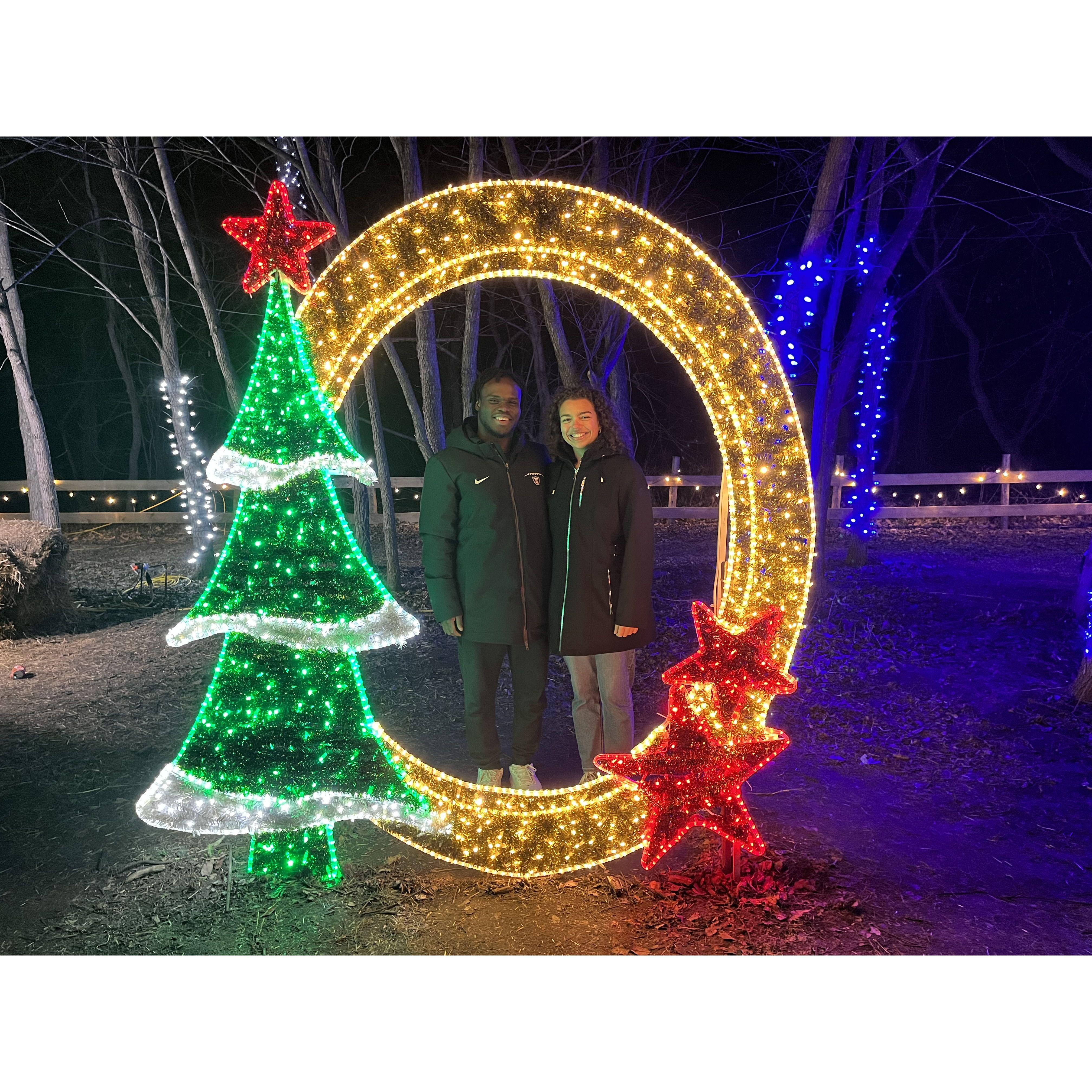 One of our first dates at Sever's Holiday Lights. About a week later, Hope asked Syd to be his girlfriend.