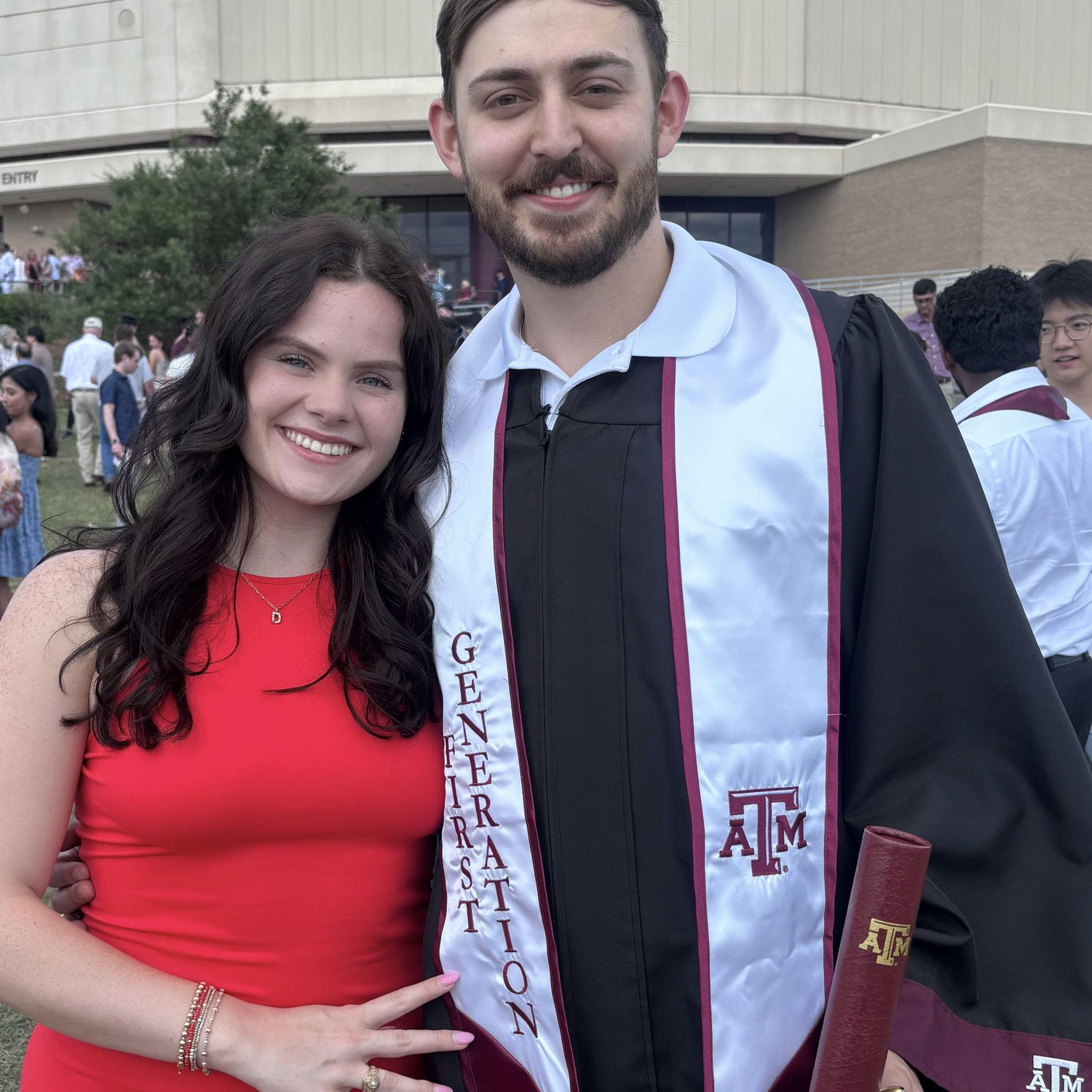 Dylan's Graduation! First photo of the both of us as Former Students.