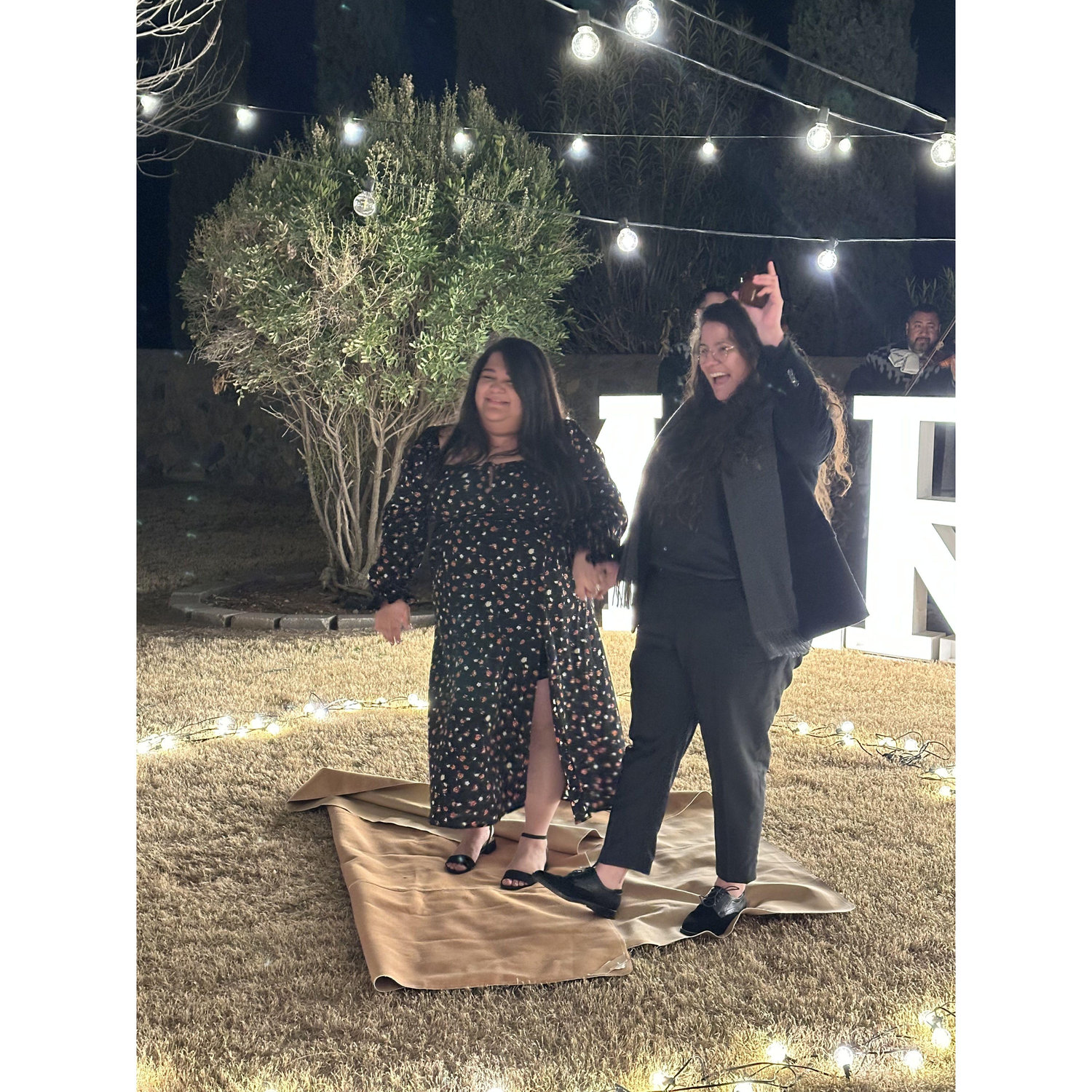 Us right after we got engaged!!