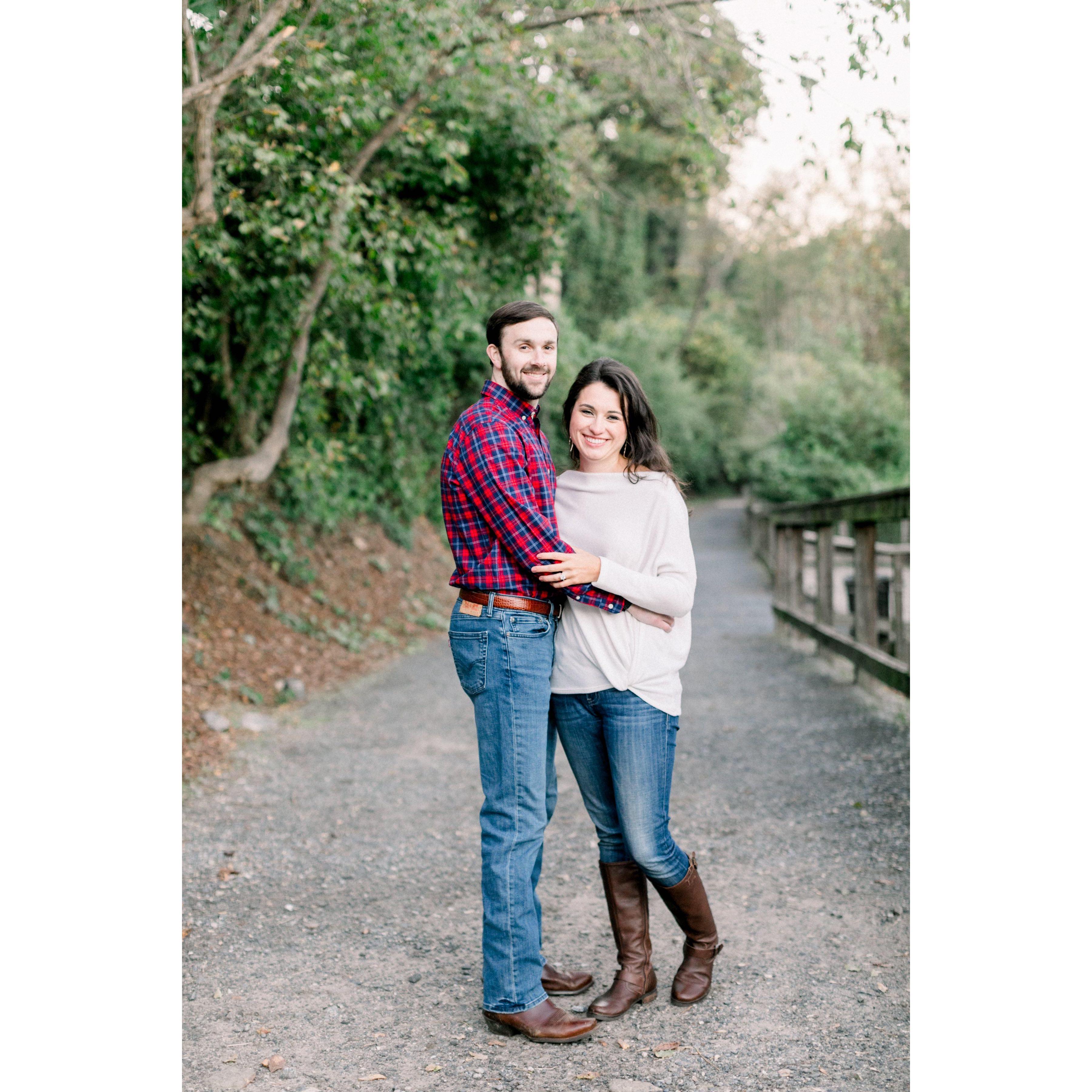 Engagement Photos in Rosewell Mill Park - Abby Byrd Photography