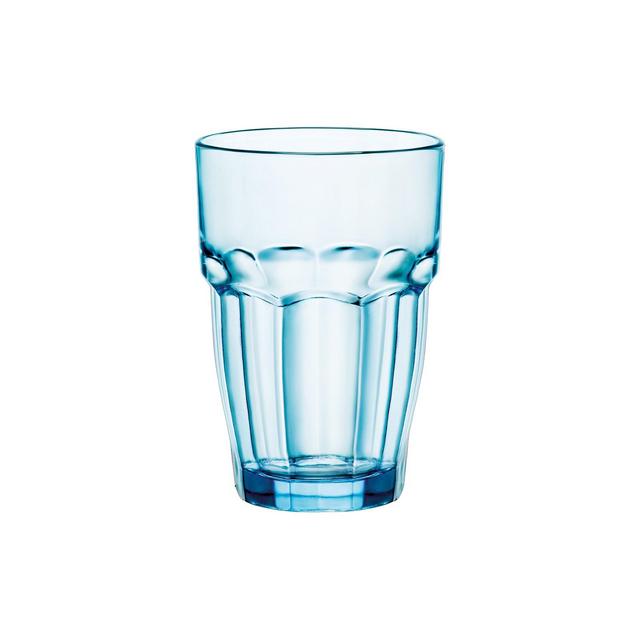 Bormioli Rocco Rock Bar Stackable 12.5oz Long Drink Set of 6 - Blue
