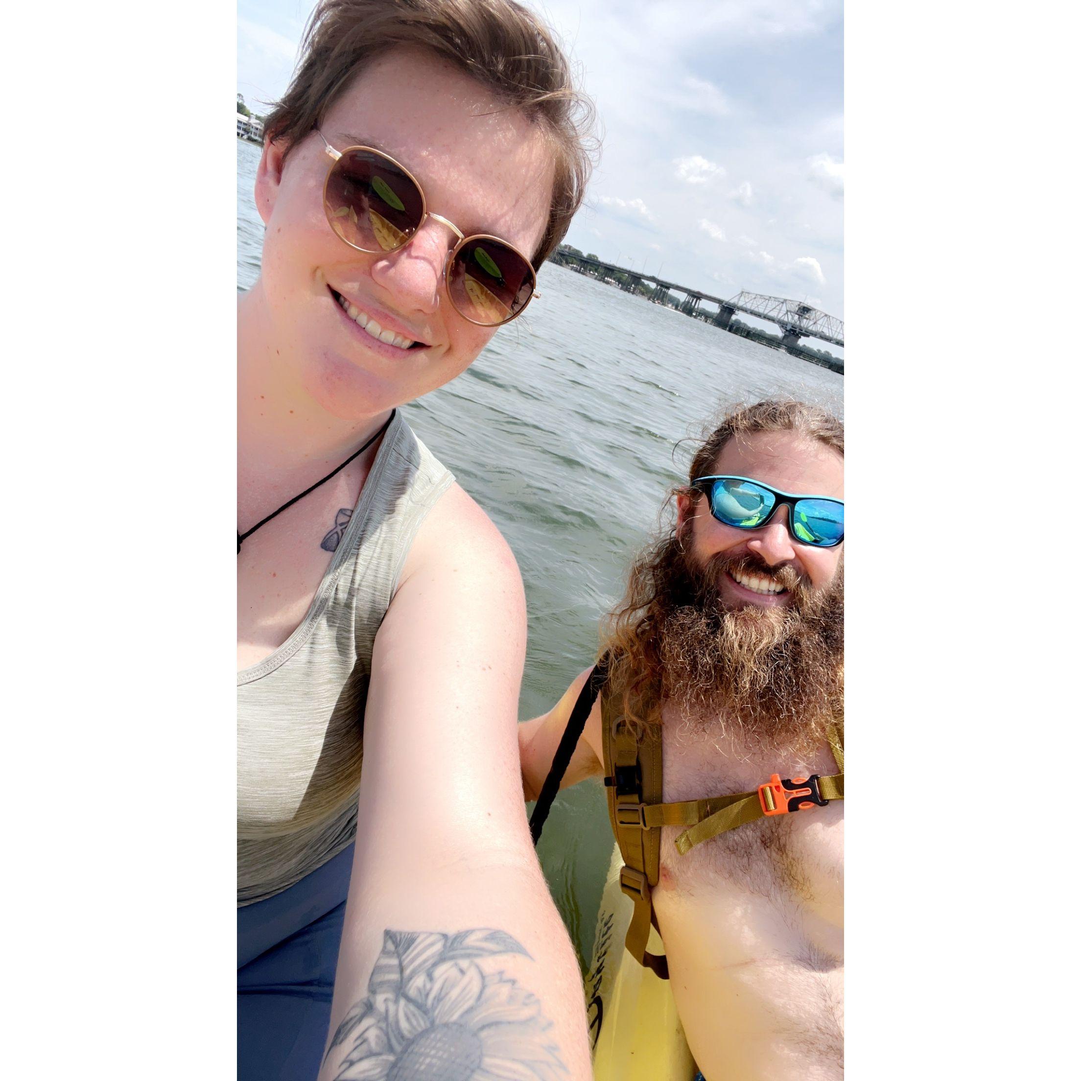 We love to go kayaking