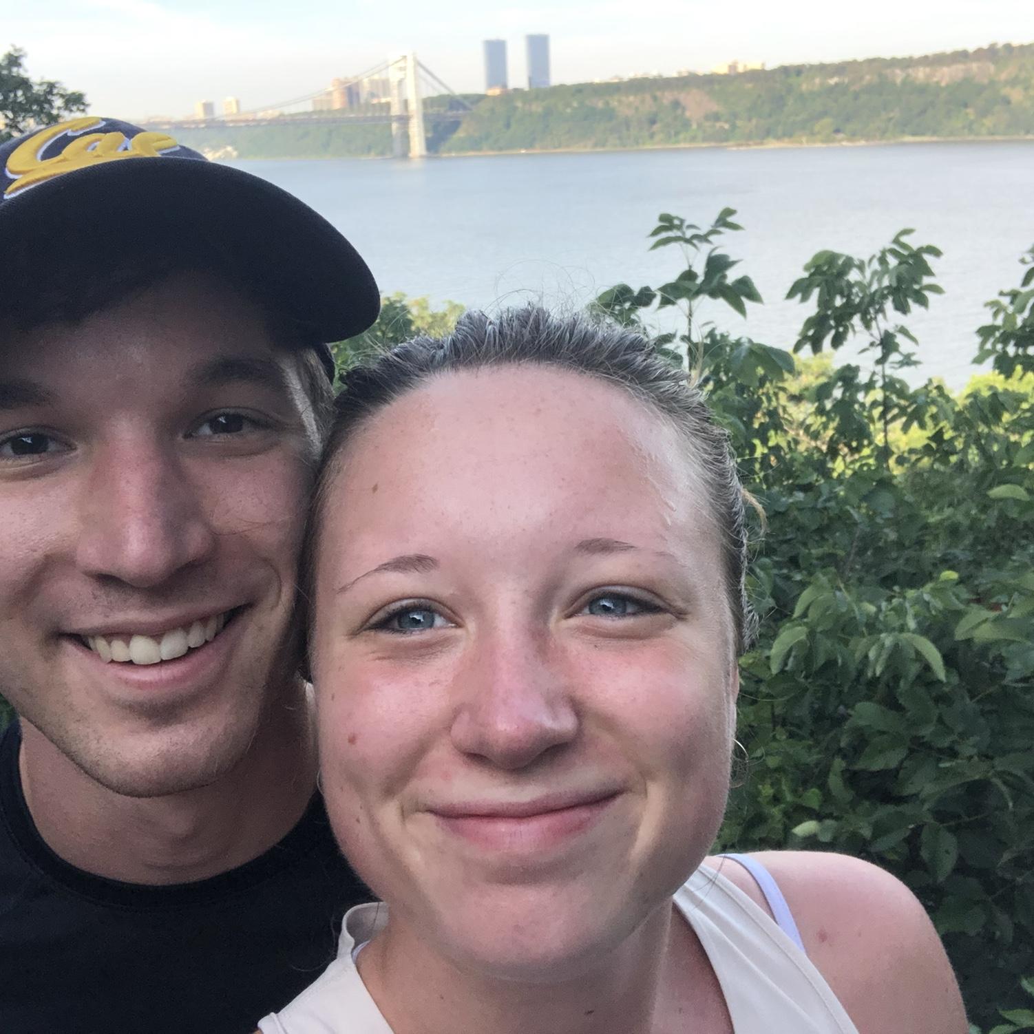 On a run during Maddie and Ian's first trip to New York.