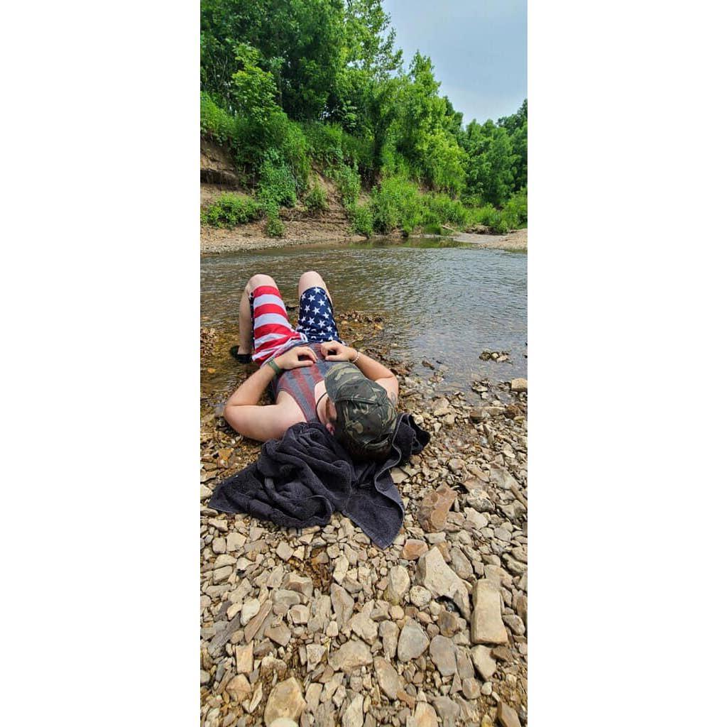 Groom Relaxing at the Creek 2020