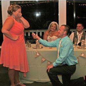 Propose to your girlfriend during the reception