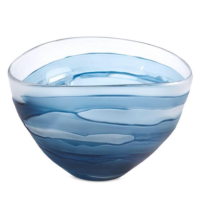 Global Views Glacier Bowl, Blue