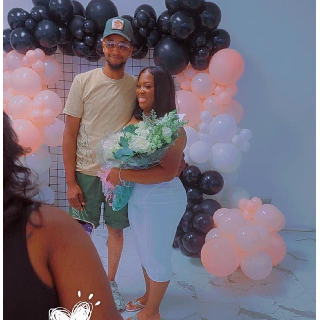 My Love came and surprised me at my Bridal Shower!!!