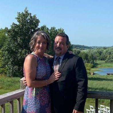 100-degree day for an outdoor wedding? Sure!!  We didn't look too bad.