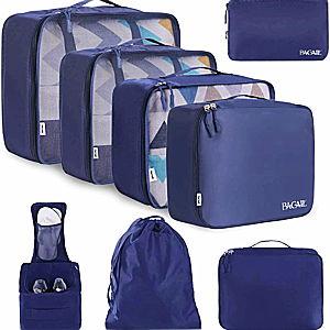 8 Set Packing Cubes Luggage Packing Organizers for Travel Accessories-Indigo
