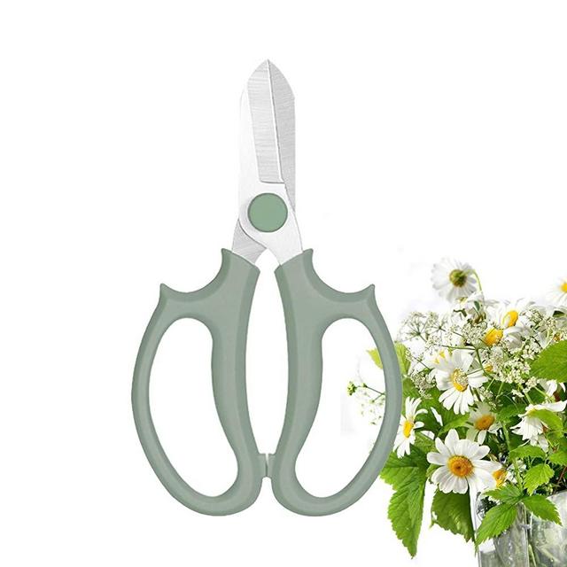 Leize Garden Flower Scissors, Premium Thickened Stainless Steel Floral Shears, Strong Pruner for Flowers, Branches and Leaves