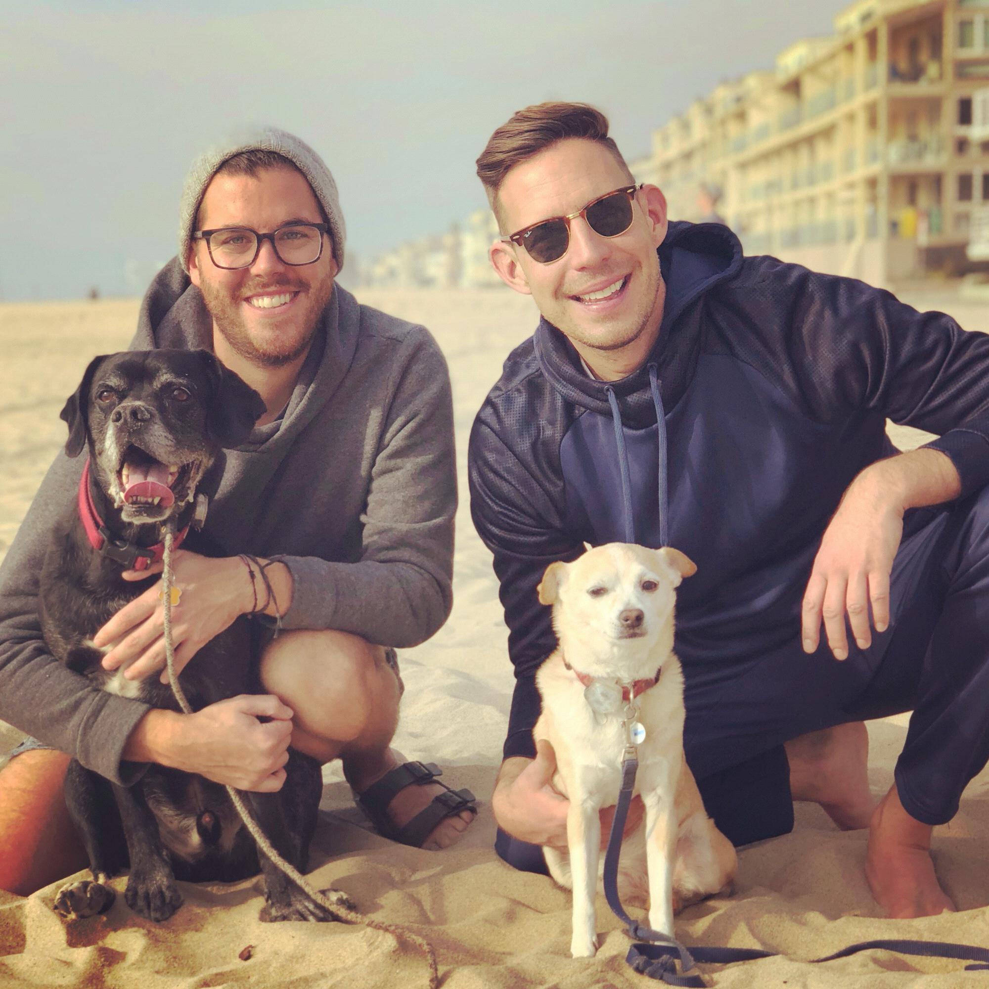 Christmas Day, 2017, with Charlie & Brahms