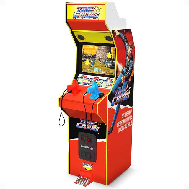 Arcade1Up 17" Time Crisis Arcade Game Machine, LCD Screen Multiplayer w/ Stand Up Cabinet