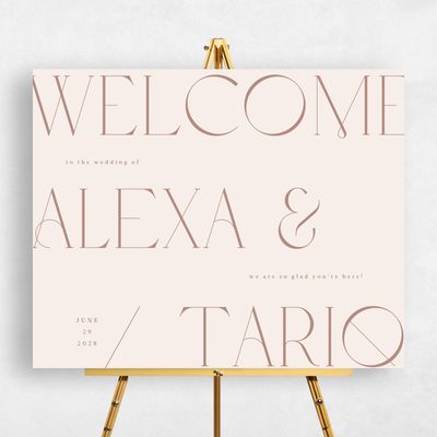 Café au Lait, Brown Wedding Sign - Gothenburg Landscape
