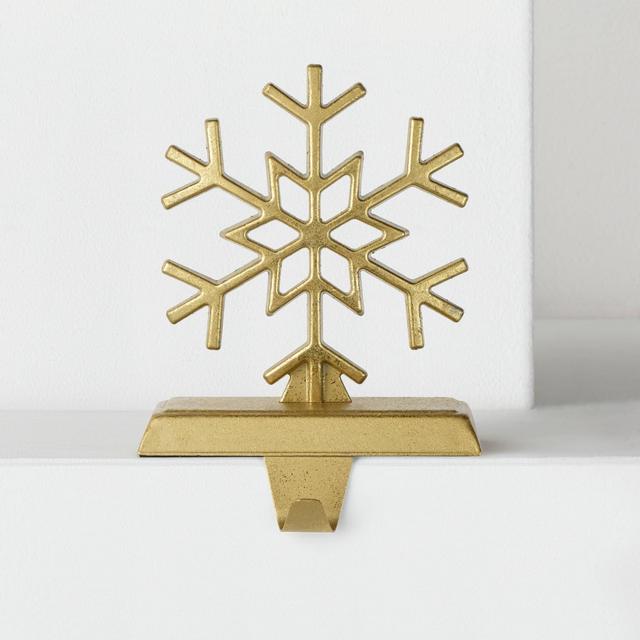 Metal Geo Snowflake Stocking Holder Gold - Wondershop™