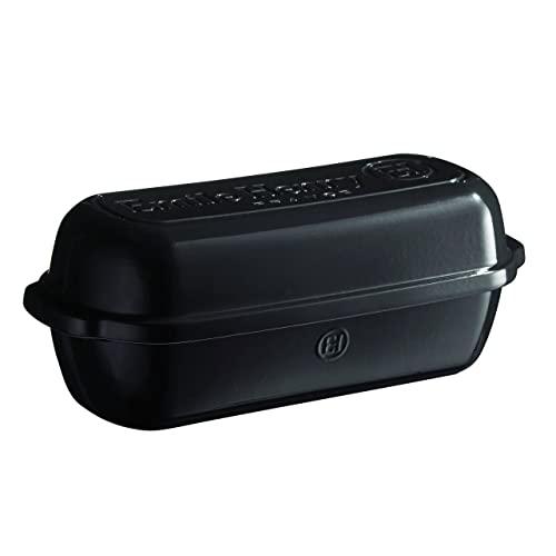 Emile Henry Italian Bread Baker, 13.4" x 5.3", Charcoal