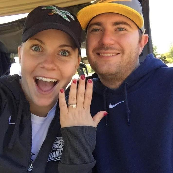 Golfing...engaged!!