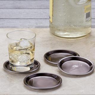 Gunmetal Beverage Coaster, Set of 4