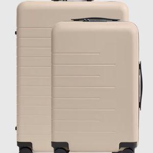Carry-On & Medium Check-In Suitcase Set - Tan