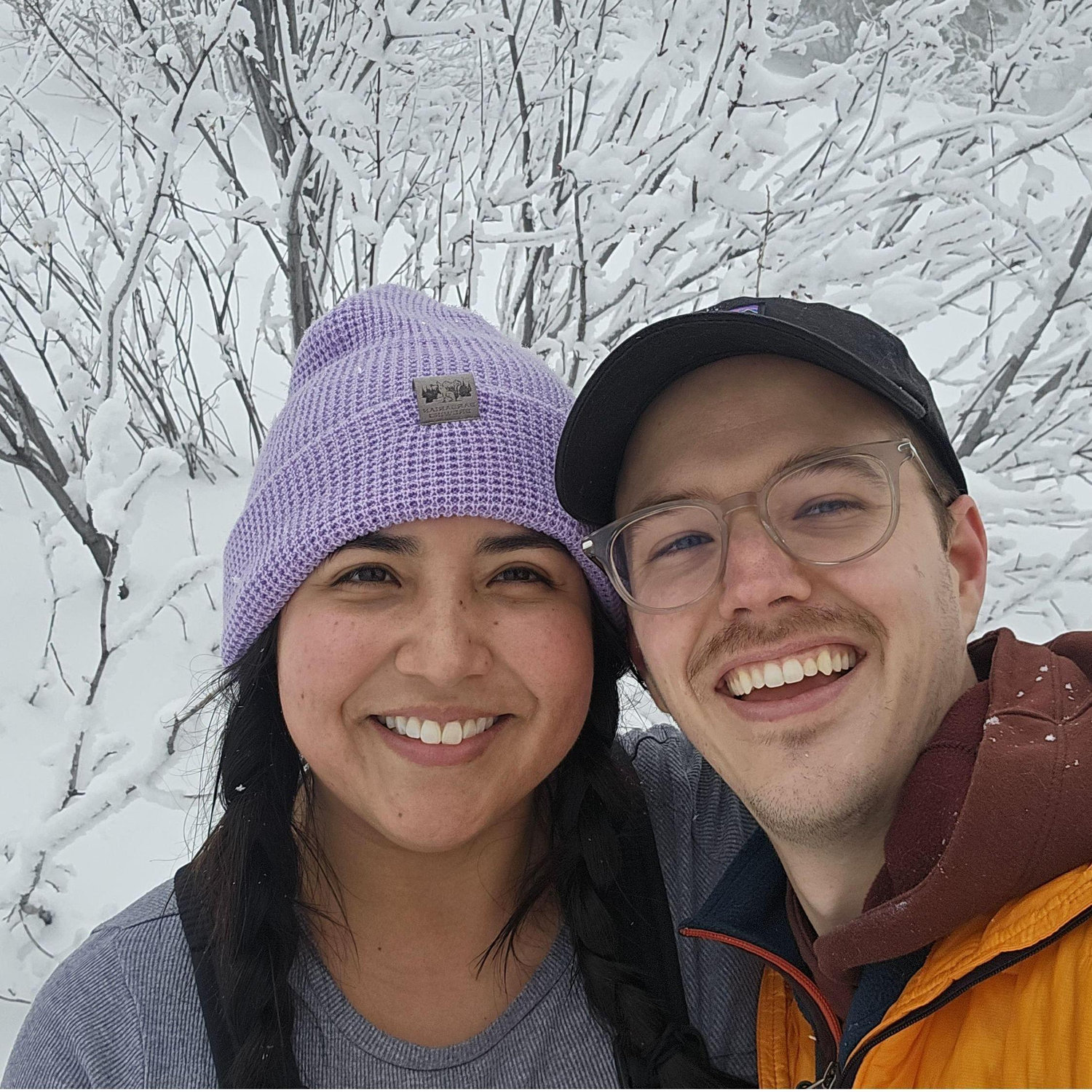 Snow shoeing with friends.
