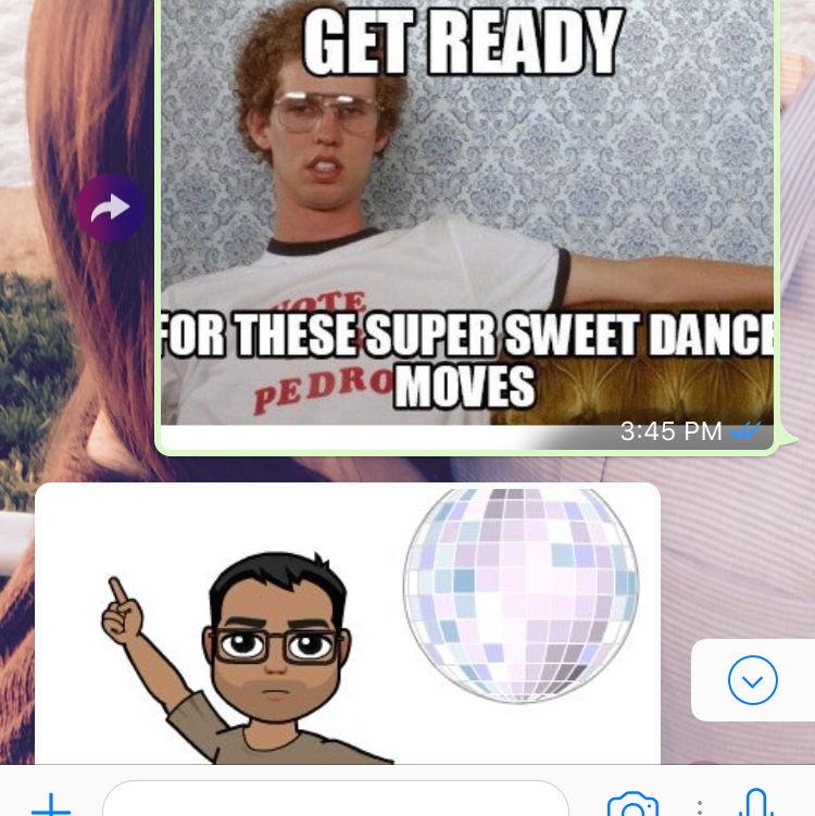 They shared lots of bitmojis and funny memes to distract from the long distance blues