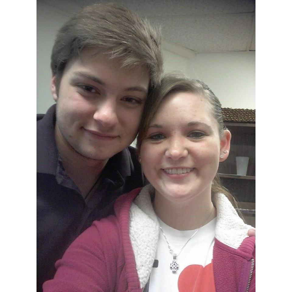 This is our first picture together, taken so that I could show my family my boyfriend.