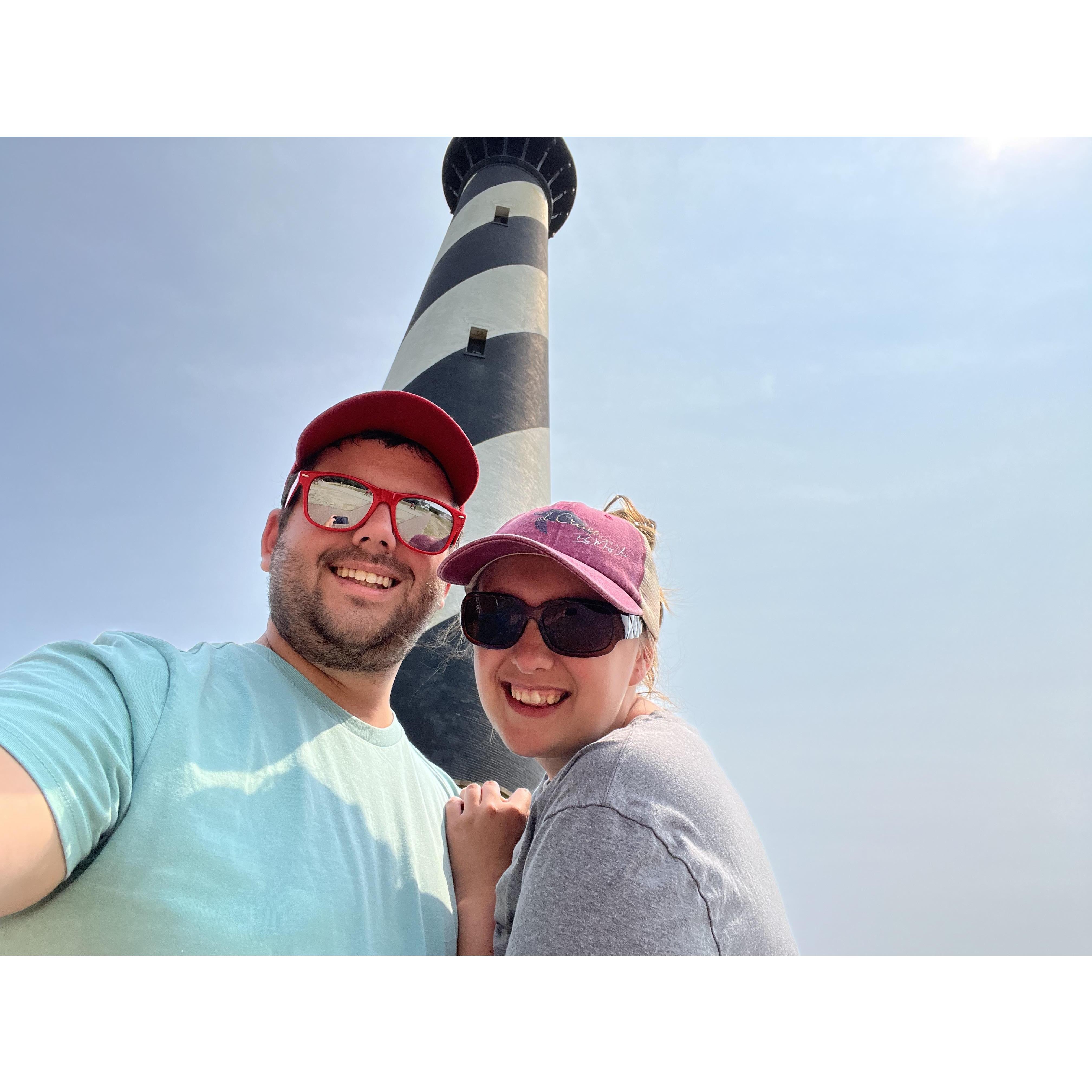 Jeffrey wanted to proposed at the Cape Hatteras Lighthouse, but it has been under construction since 2018. So he pivoted to the second best one - Currituck Beach Lighthouse.