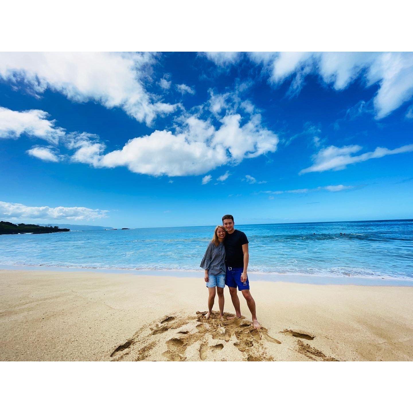 1st selfie tri-pod picture at Waimea Bay, HI