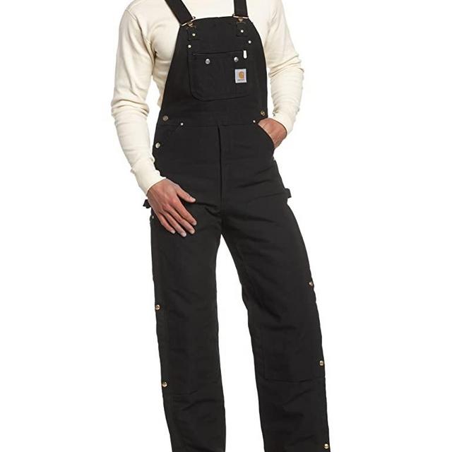 Carhartt Men's Quilt Lined Zip To Thigh Bib Overalls R41