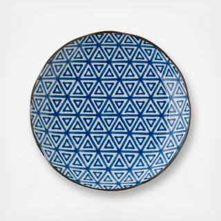 Monyou Sankaku Dinner Plate, Set of 4