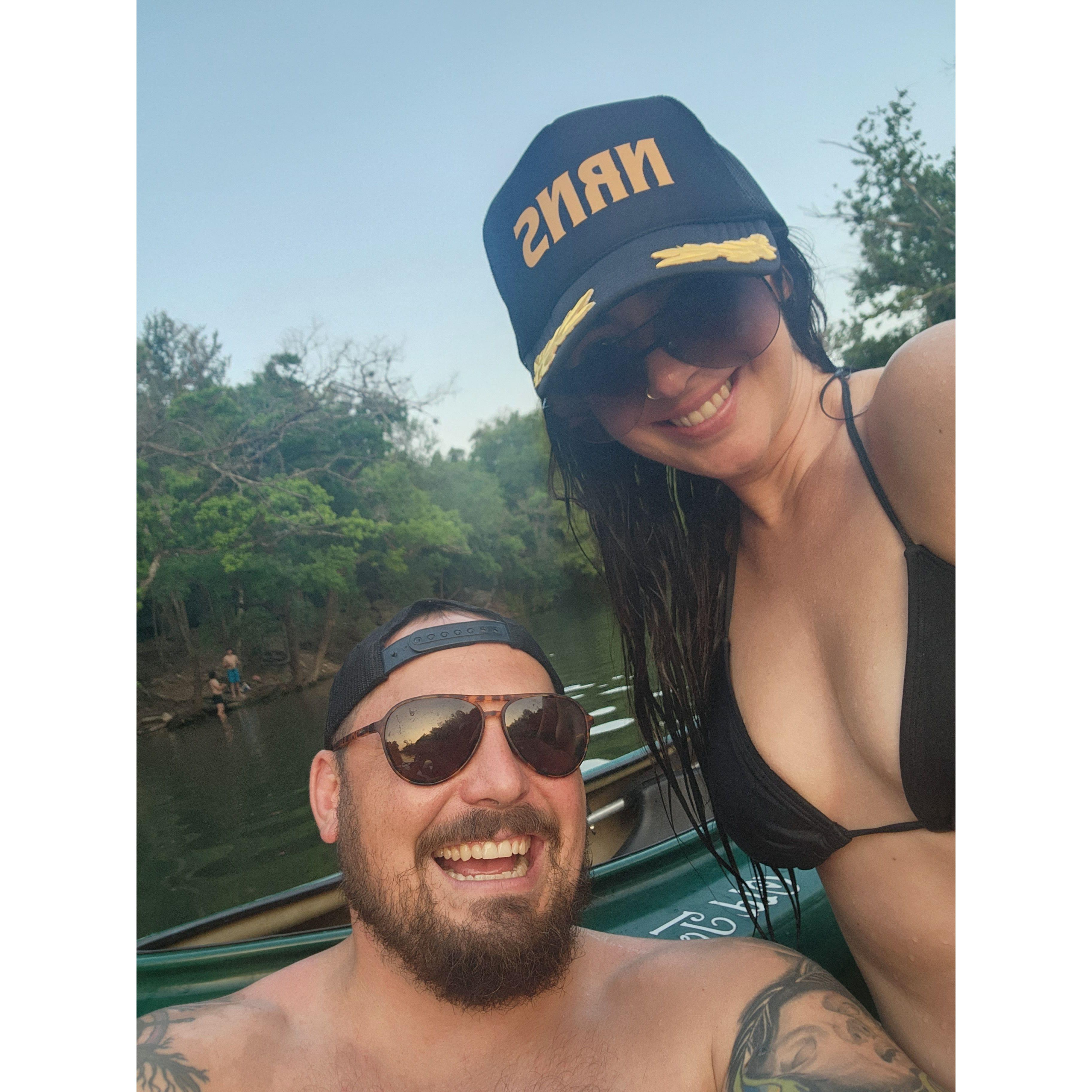 Our 2nd date, paddle boarding on Lake Austin