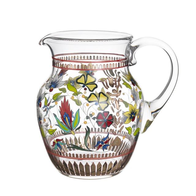 Lobmeyr Indian Flowers Crystal Water Pitcher