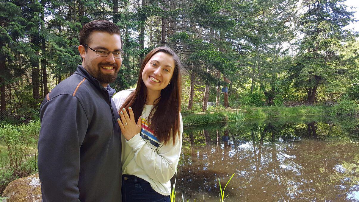 The day Matt proposed to Hannah at a beautiful air b&b in anacortes after a weekend of hiking and sea kayaking!