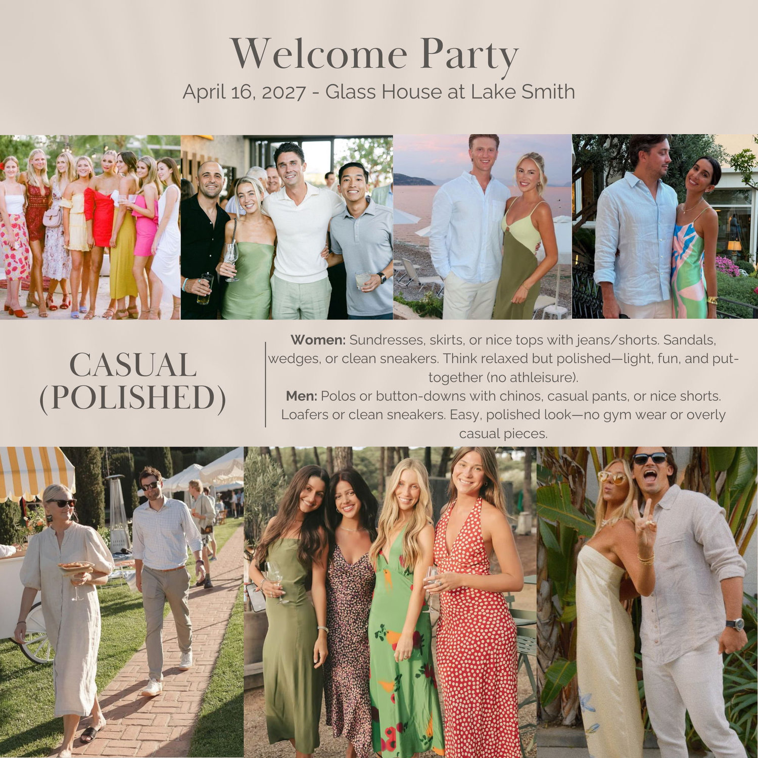 Welcome Party Attire