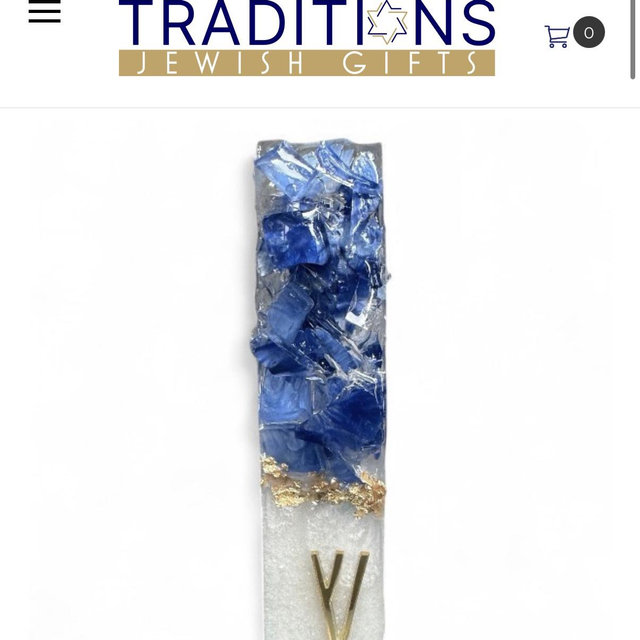 Custom Mezuzah from Wedding Glass