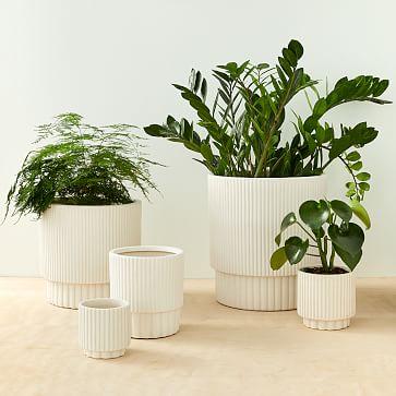 Medium Fluted Planter -- West Elm