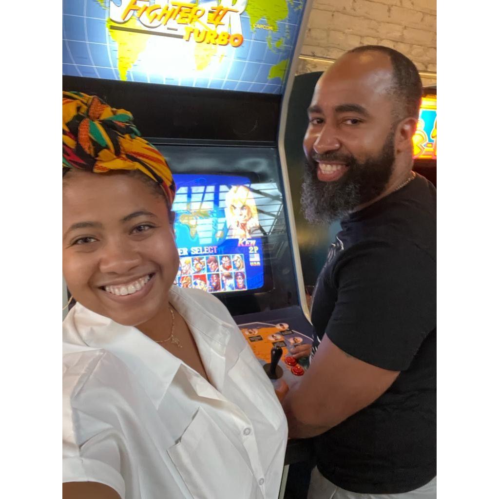 One thing about us, we are both super competitive and love a W!