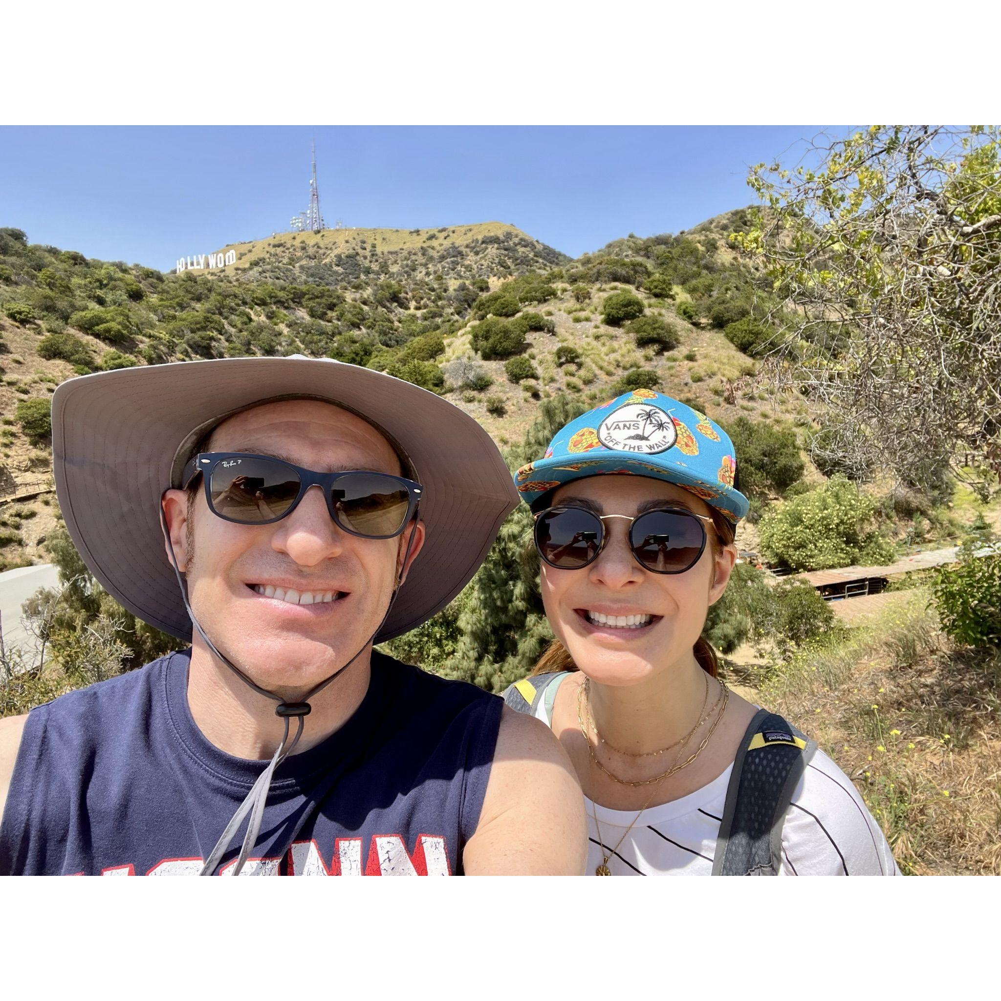 Hiking to the 'Hollywood' sign, we got very close. So close but yet so far, lol.