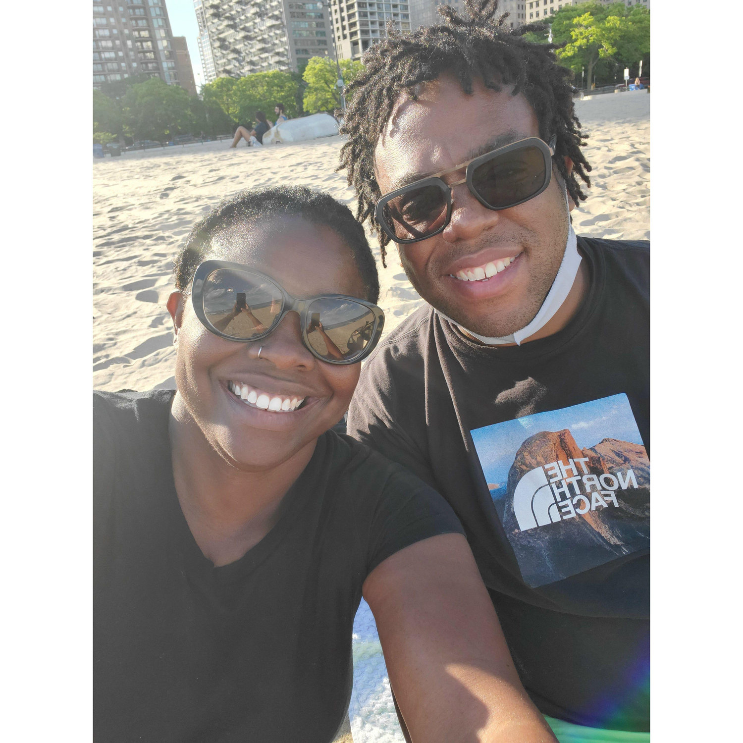 Tiffany's second trip to Chicago to visit Jullian. Pic taken at Chicago Beach