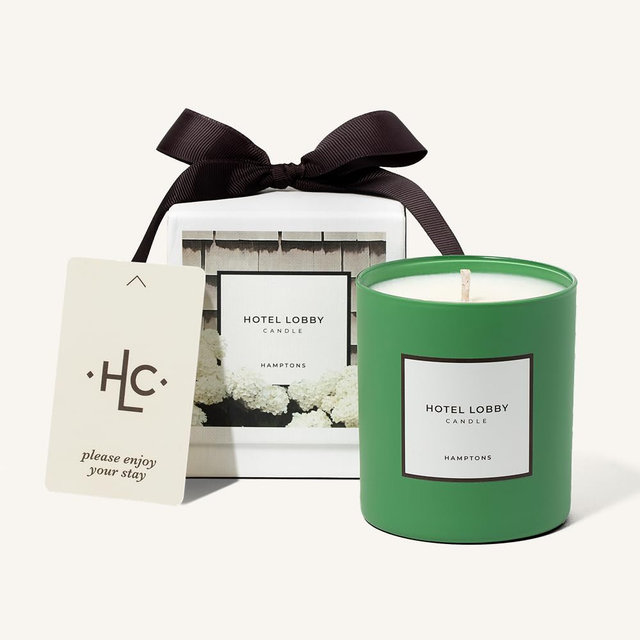 Hotel Lobby Hamptons Candle Luxury Hand-Poured 9.75oz Soy Wax with Green Tomato, Basil, Mint, Geranium, Rosewater Paraffin-Free Infused with Essential Oils 65-Hour Clean Non-Toxic Burn