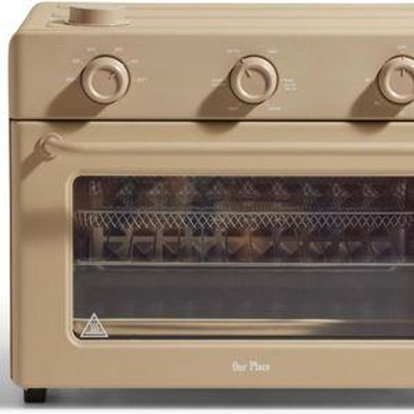 Our Place Large Wonder Oven | 6-in-1 Stainless Steel Air Fryer Toaster Oven Combo with Basket, Rack, Pan & Tray | 3-Rack, 32 QT, Large Capacity - Toast, Roast, Bake, Reheat, Broil & Steam | Steam