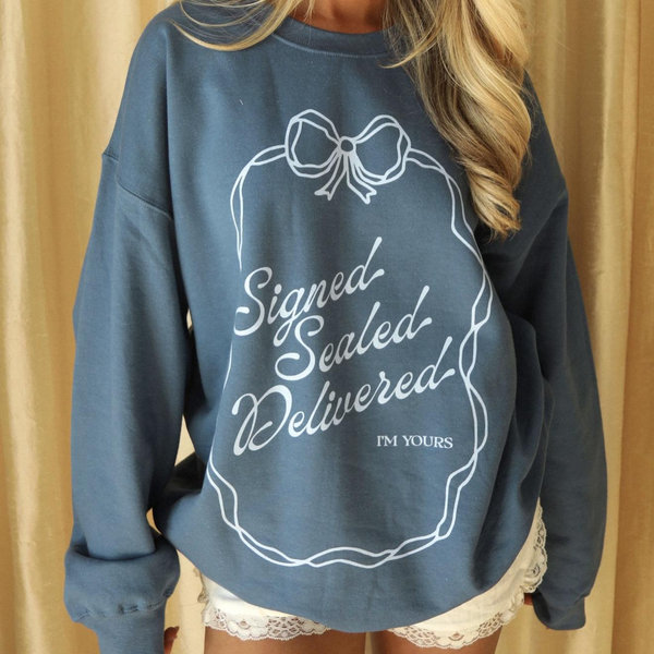friday + saturday: signed sealed delivered sweatshirt